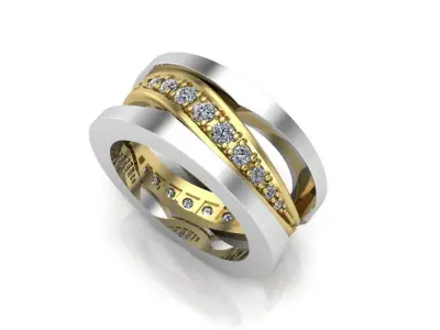 wedding ring 3D print model 41