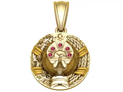 Cute Gold Pendant 3D  3D print model