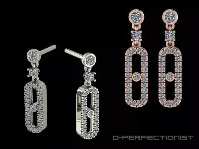 Messika Move Uno Dangling Earring  3D print model