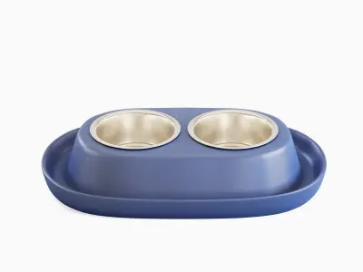 Plastic Pet Bowl Set 3D model