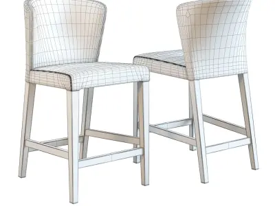 Crate and Barrel - Curran Quilted Counter Stool 3D model