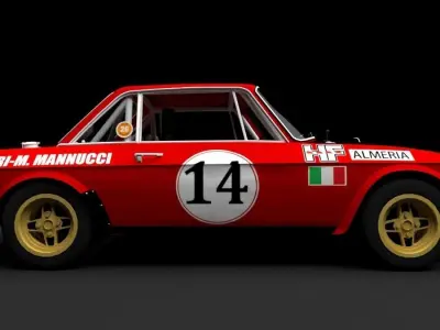 LANCIA FULVIA HF 1600 Low-poly 3D model