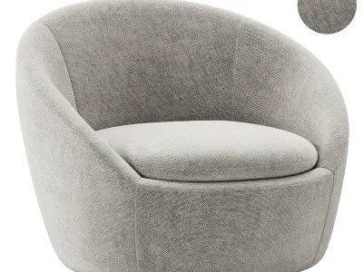 Cozy Swivel Chair By westelm 3D model