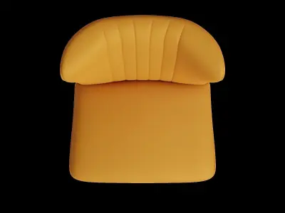 Contemporary Velvet Upholstered Accent Chair 3D model