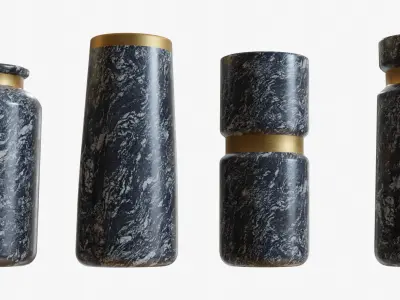Marble Vases 3D model purchase