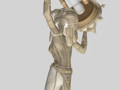 status legend of zelda person statue Low-poly 3D model