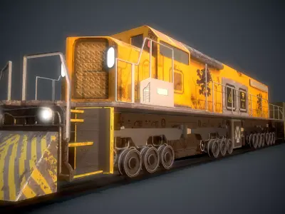 INDUSTRIAL TRAIN PBR 3D model
