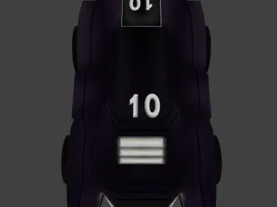 Low poly Sci-fi Race Car Low-poly 3D model