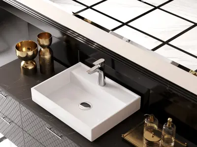 Bathroom furniture set 02 3D model