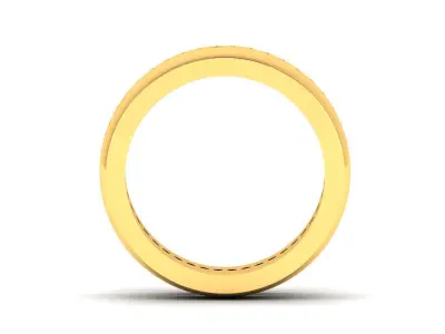 Band 3dm Render Details gold wedding with diamonds 3D print model