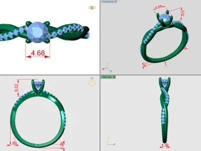 Criss cross solitaire 3D print model