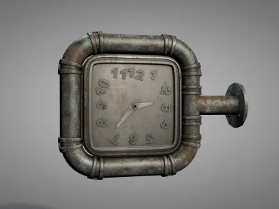 Recycled Pipe Clocks 3D model