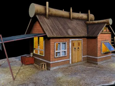 10 Game Ready House Pack Low-poly 3D model