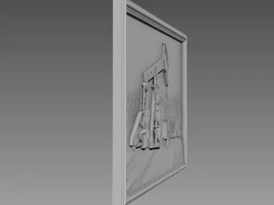 Drilling rig Relief 3D model