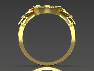 gold man ring mr0218 3D print model