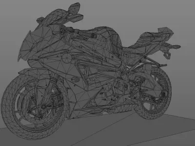 Heavy Bike 3D Model For Sporst Bikes Games Low-poly 3D model