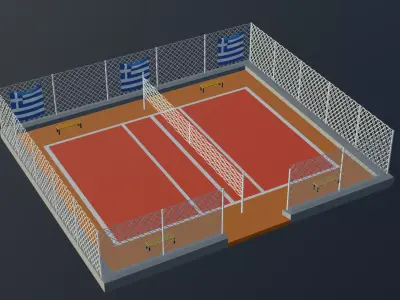 Volleyball Stadium - Greece Low-poly 3D model