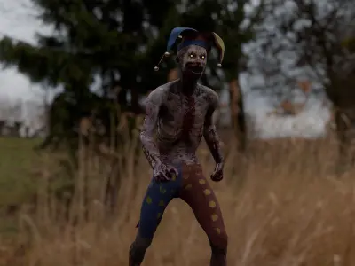Scary Clown Low-poly 3D model