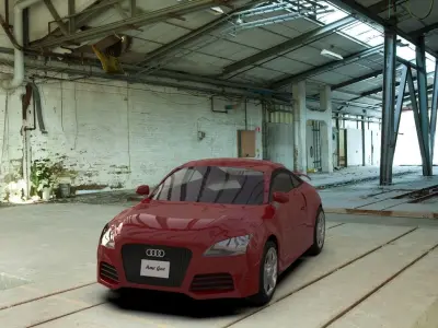 Audi tt rs coupe Low-poly 3D model