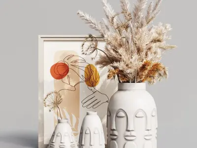 decorative set07 Low-poly 3D model