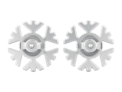 Snowflake new year Christmas diamond earrings 3D print model 3D print model