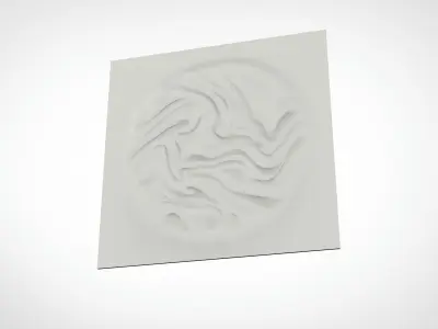 3D WALL PANEL CNC RELIEF ORGANIC SEAMLESS DESIGN 3D print model