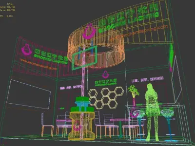 Booth - Area - 6X3-3DMAX2010-04 3D model