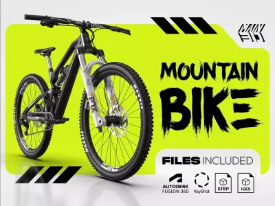 MOUNTAIN BIKE CARBON MATERIAL - ACTUAL SIZE 3D model