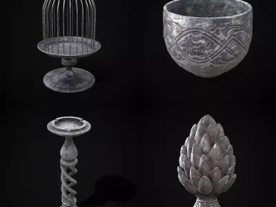 Medieval Prop Mix Forty One 3D Model Collection