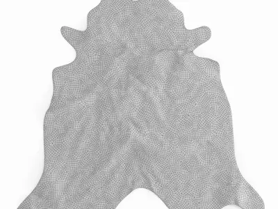 Brazilian Black And White Cowhide 3D model