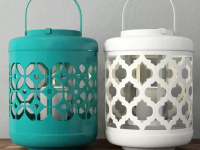 Dharma Metal Lantern Set 3D model