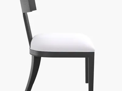 Idris Armless Chair Charcoal 3D model