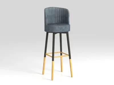 High Stool Chair Free low-poly 3D model