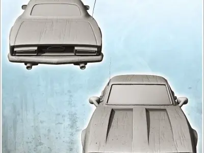 Chevrolet Camaro Z28 muscle car 2 - Modern WW2 WW1 World War Dia 3D print model