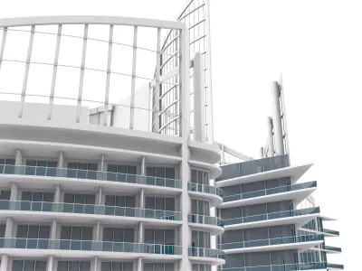  Beirut Four Seasons Hotel and Resort Towers 3D model