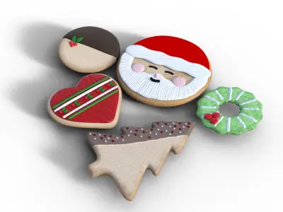 Country Christmas Cookies Decoration  Low-poly 3D model