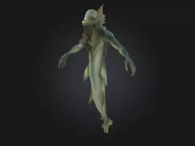 Serpent Shade Mysterious Snake Creature Model  3D model