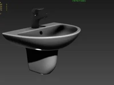 Bathroom Sink M01 Low-poly 3D model
