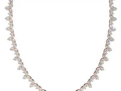 Diamond Necklace 360 animation renders 3dm stl details 3D print model