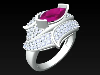 Diamond Ring - Womens Rings - GN229 3D print model