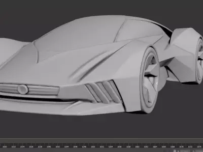 AI-Generated Concept Car - model 2 - 3D model