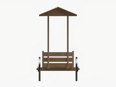 Fairground roofed cart 3D model