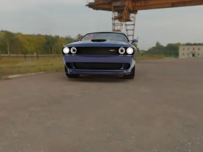 dodge challenger srt Low-poly 3D model