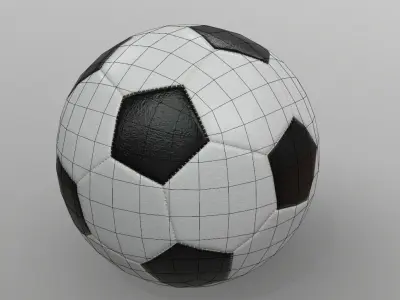 Football soccer ball Low-poly 3D model