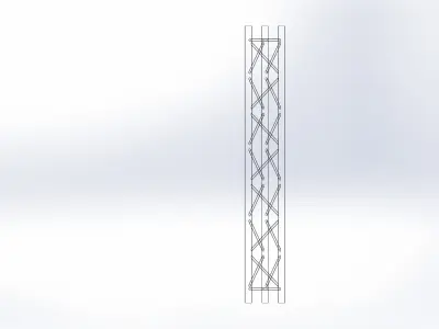 Truss section x3 240x240mm 3D model