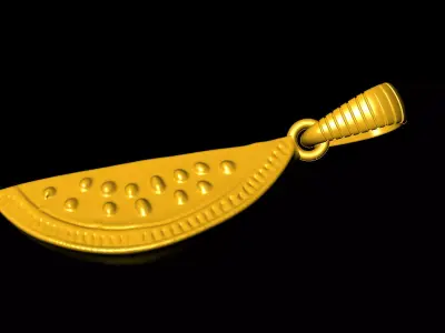 water melon slice pendant charms - one inch pendant 3D print model