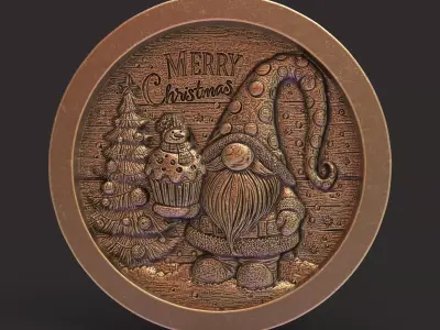 gnome christmas decor 3D print model