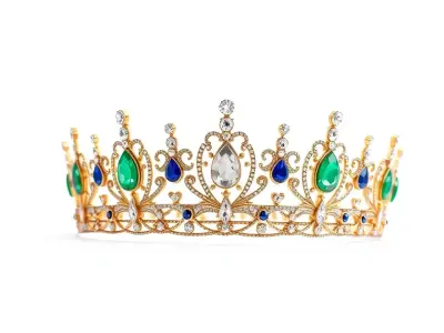 Elegant Jewel Crown model pack Low-poly 3D model