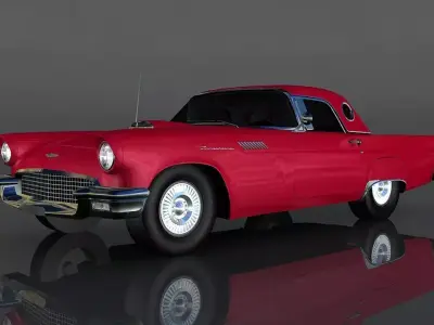 Thunderbird 1956 Low-poly 3D model