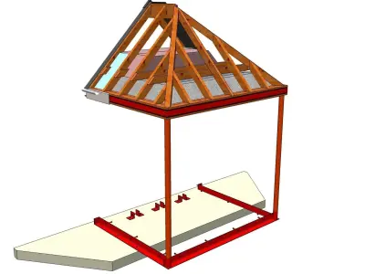 Balcony to Sun Room Upgrade detail 3D model